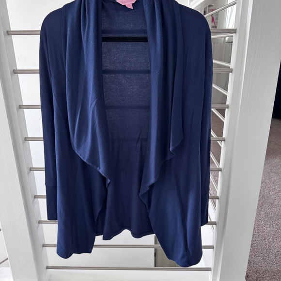 Lilly Pulitzer Elyssa Wrap Knit Cardigan Sweater Navy XXS - Picture 3 of 9